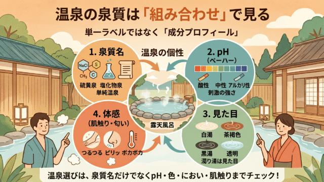 温泉 泉質 組み合わせ